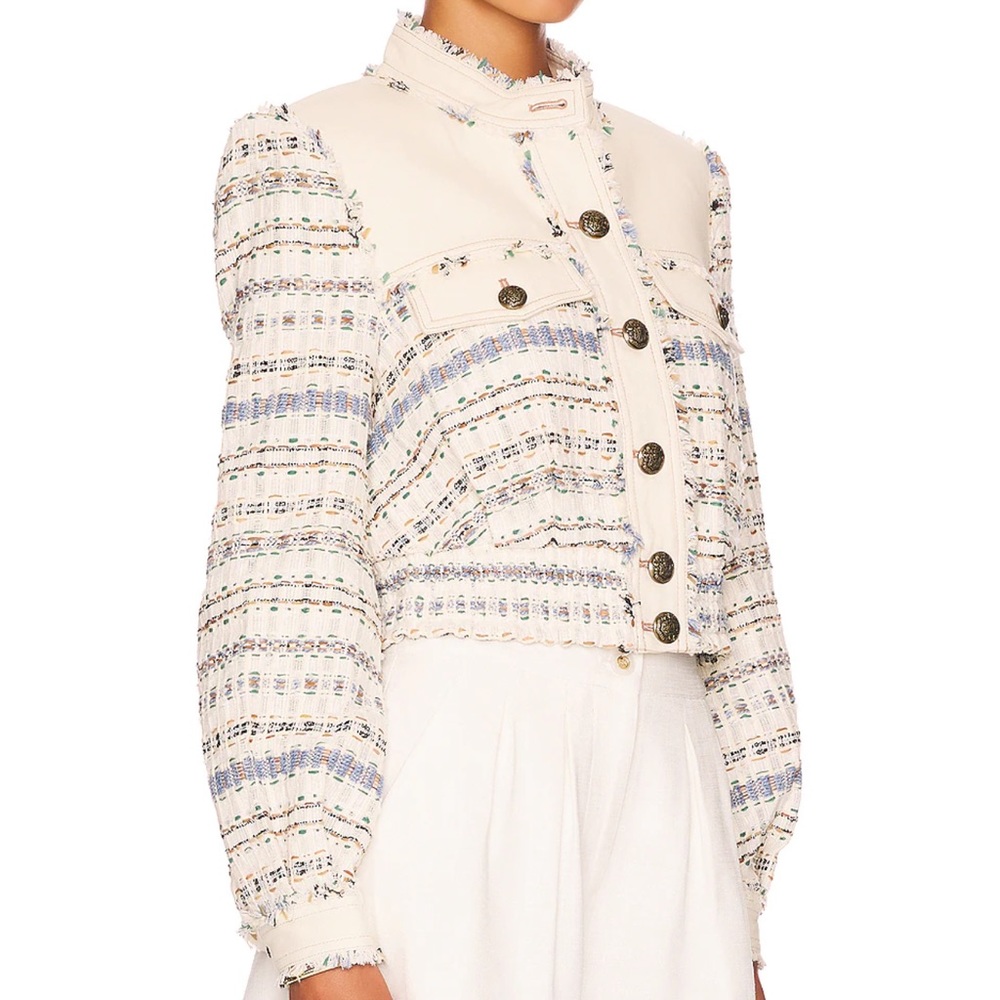 Veronica Beard Darren Ivory Tweed Jacket NWT - Picture 4 of 12